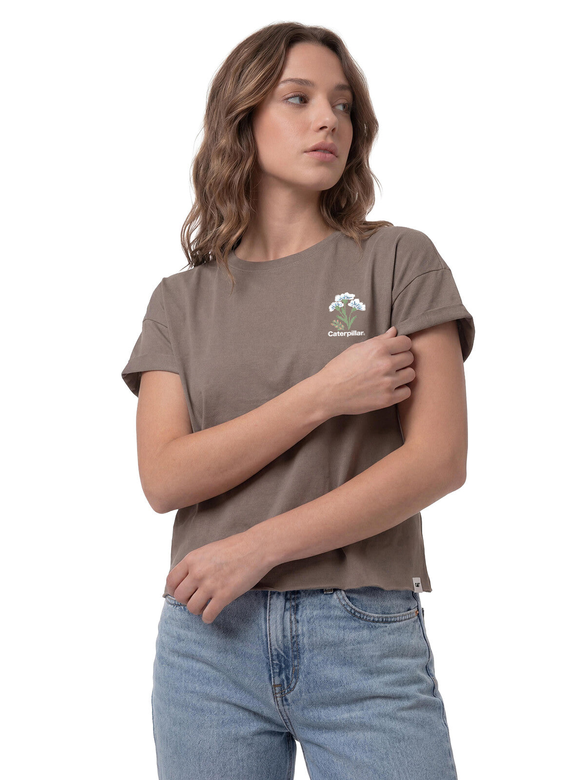Polera Manga Corta Mujer Cross Stitch Café Cat