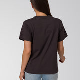 Polera Manga Corta Mujer Prisma Flora Negro Cat