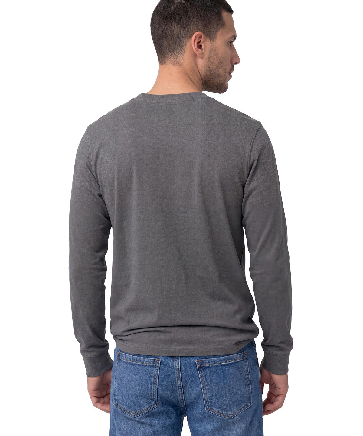 Polera Manga Larga Hombre Cat Patch Gris Cat