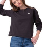 Polera Manga Larga Mujer Diseño Relaxed Negro Cat