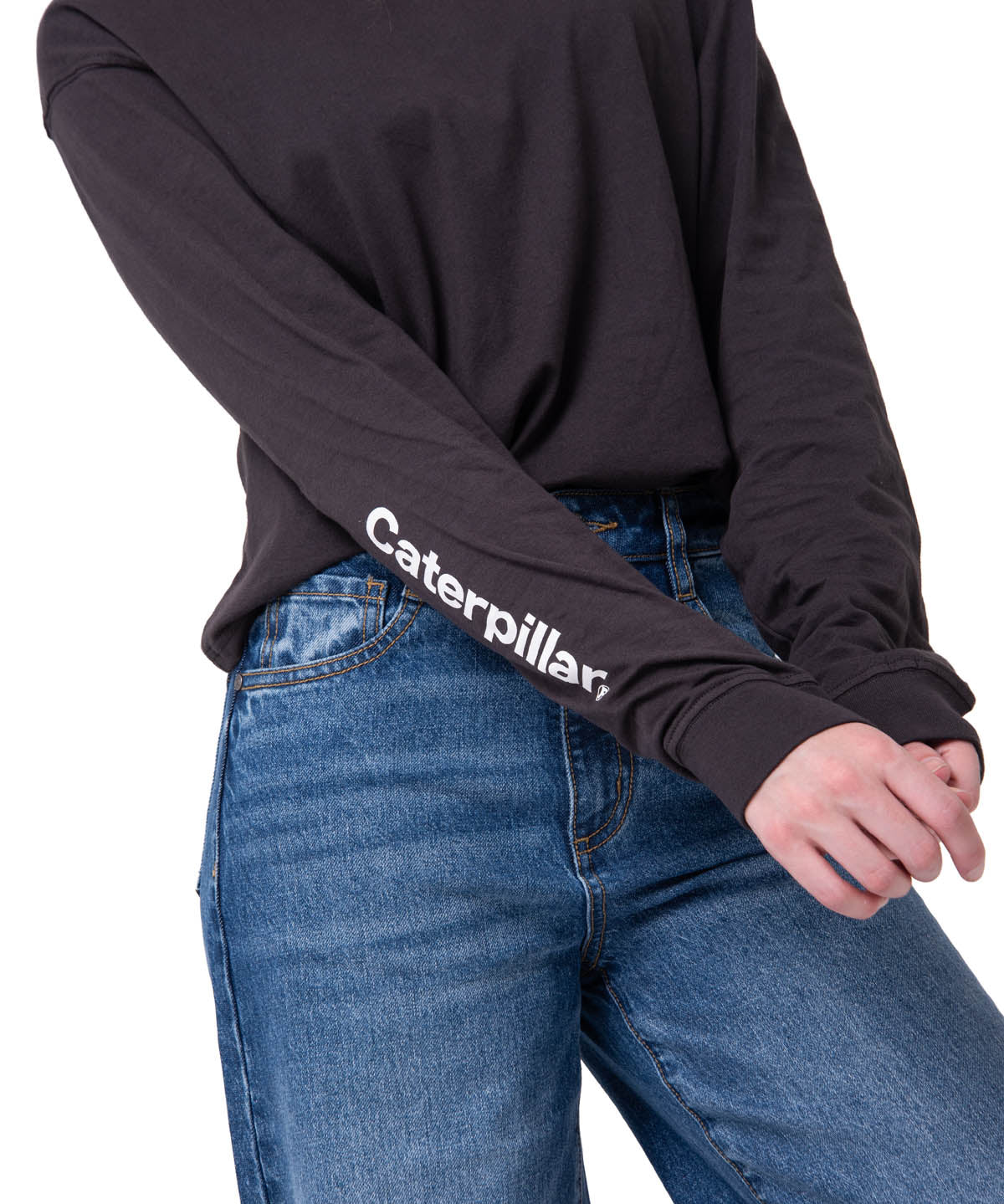Polera Manga Larga Mujer Diseño Relaxed Negro Cat