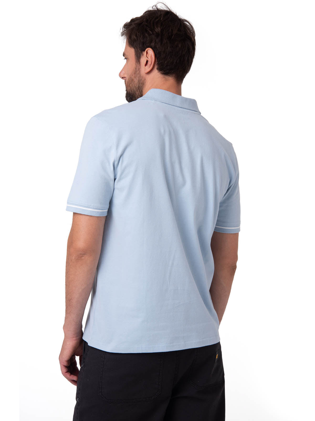 Polo Manga Corta Hombre Caterpillar Slim Celeste