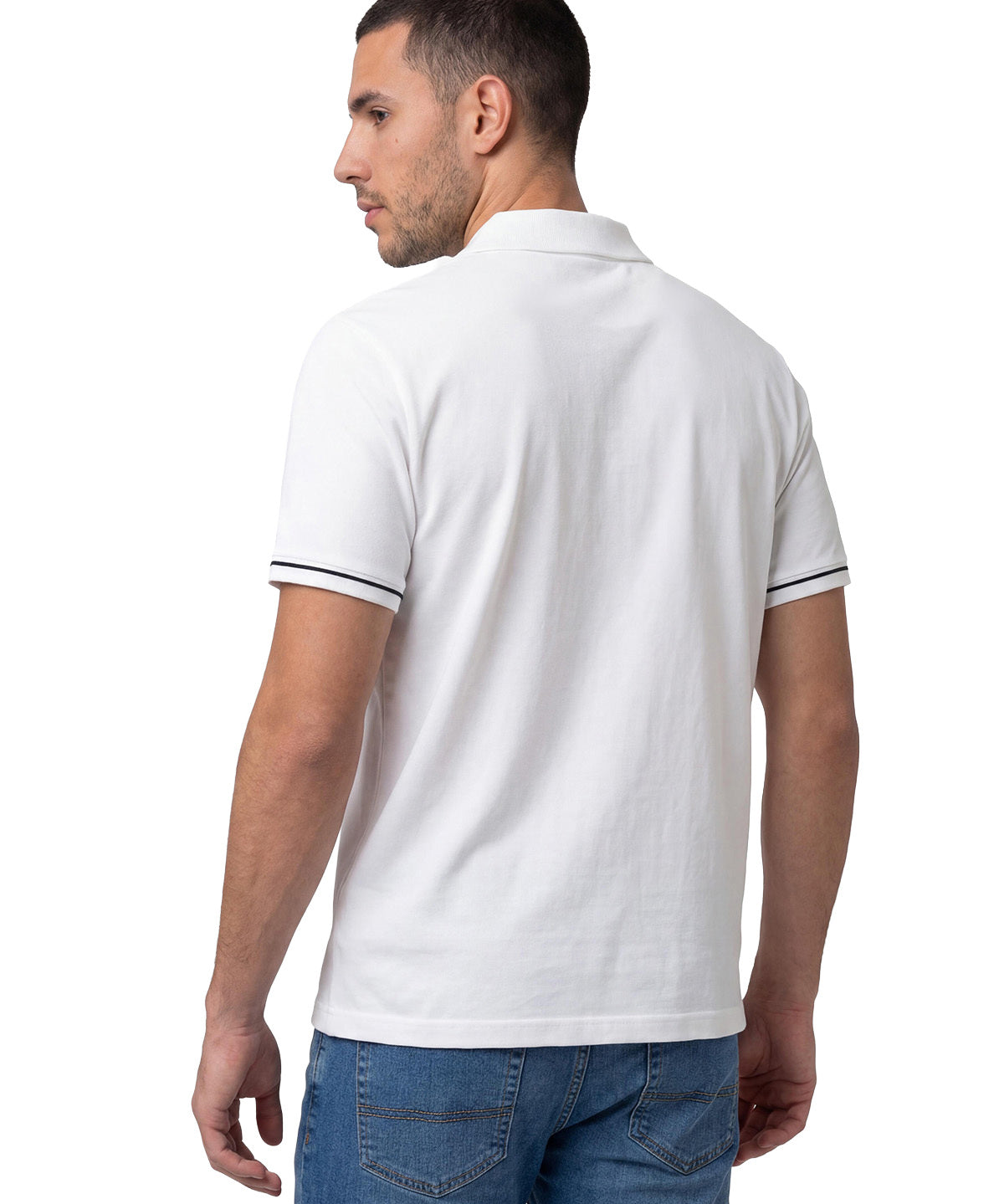 Polo Manga Corta Hombre Caterpillar Slim Blanco