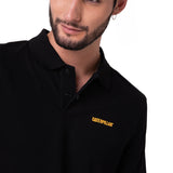 Polo Manga Corta Hombre Caterpillar Slim Negro