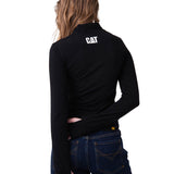 Polera Manga Larga Mujer Sporty Mock Neck Negro Cat