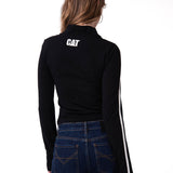 Polera Manga Larga Mujer Sporty Mock Neck Negro Cat