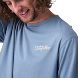 Polera Manga Corta Hombre Caterpillar Script G Azul