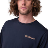 Polera Manga Corta Hombre Caterpillar Track Ty Azul