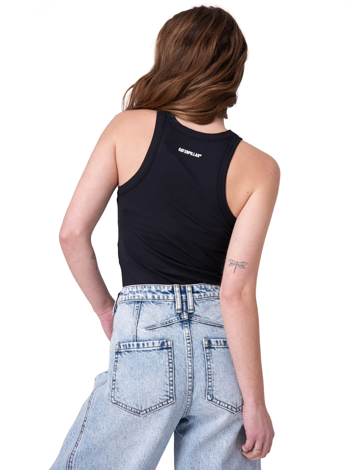 Polera Manga Corta Mujer Power Rib Fitted Negro