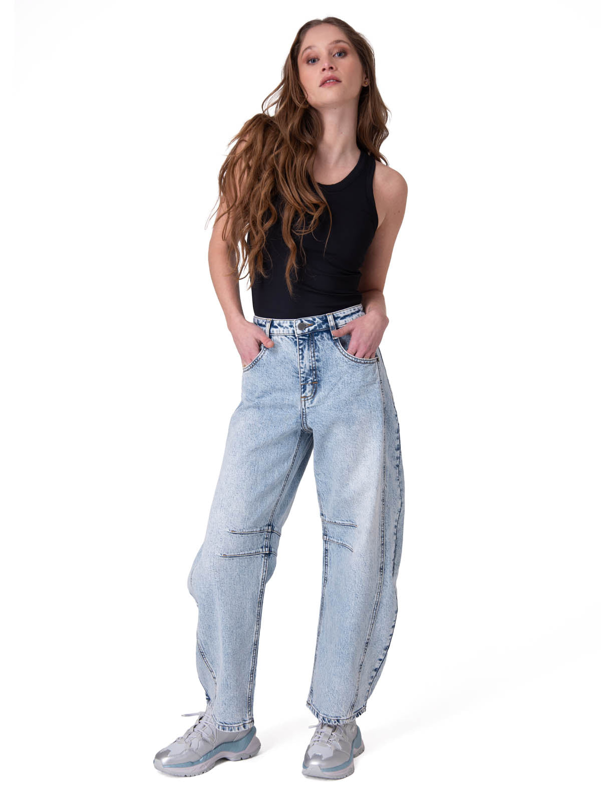 Polera Manga Corta Mujer Power Rib Fitted Negro