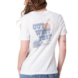 Polera Manga Corta Mujer Out West Graphic Blanco