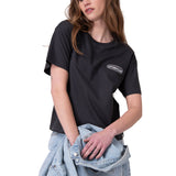 Polera Manga Corta Mujer Boxy Tractor Co Negro