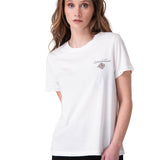 Polera Manga Corta Mujer Born Free Graphic Blanco