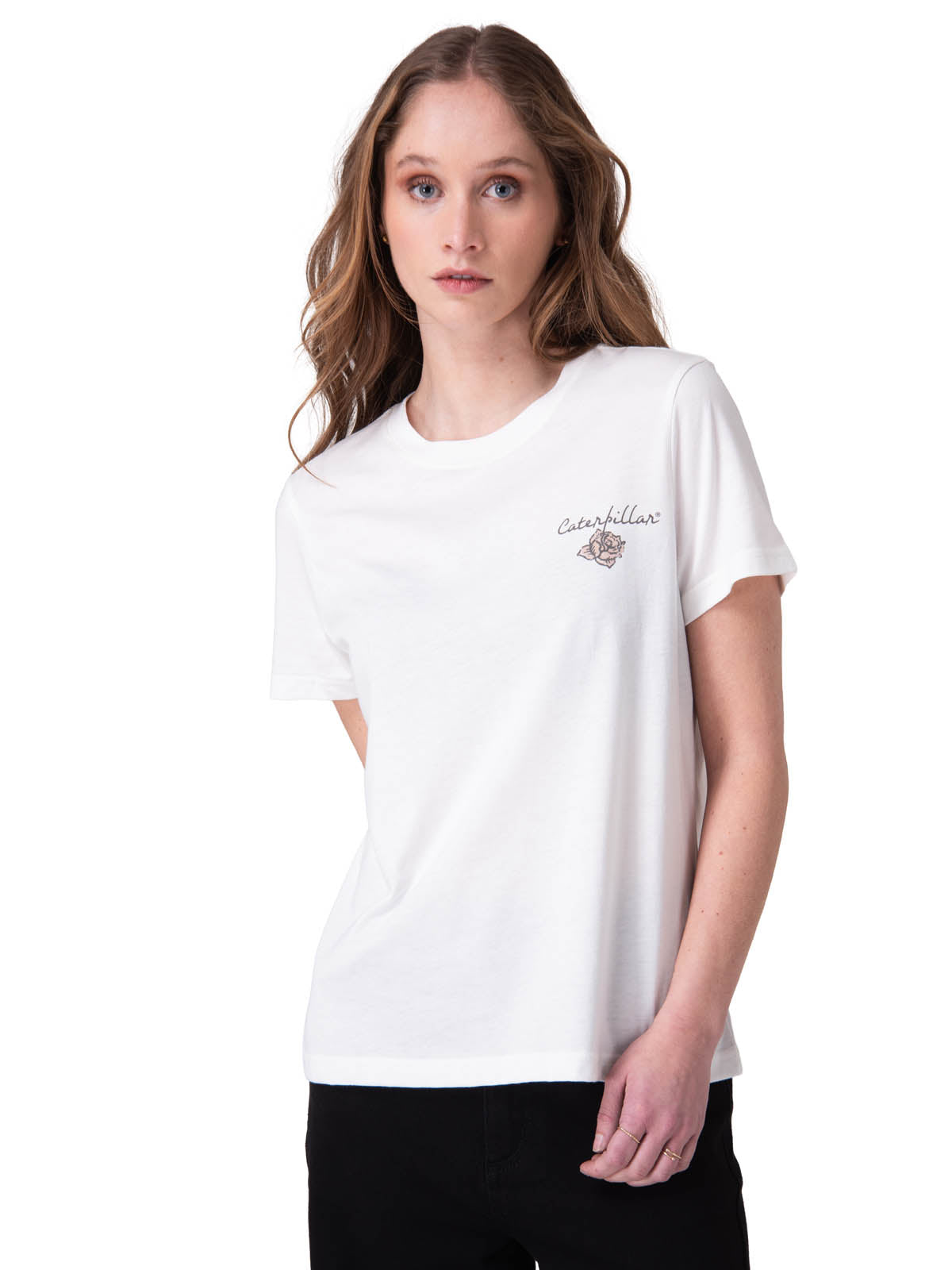 Polera Manga Corta Mujer Born Free Graphic Blanco