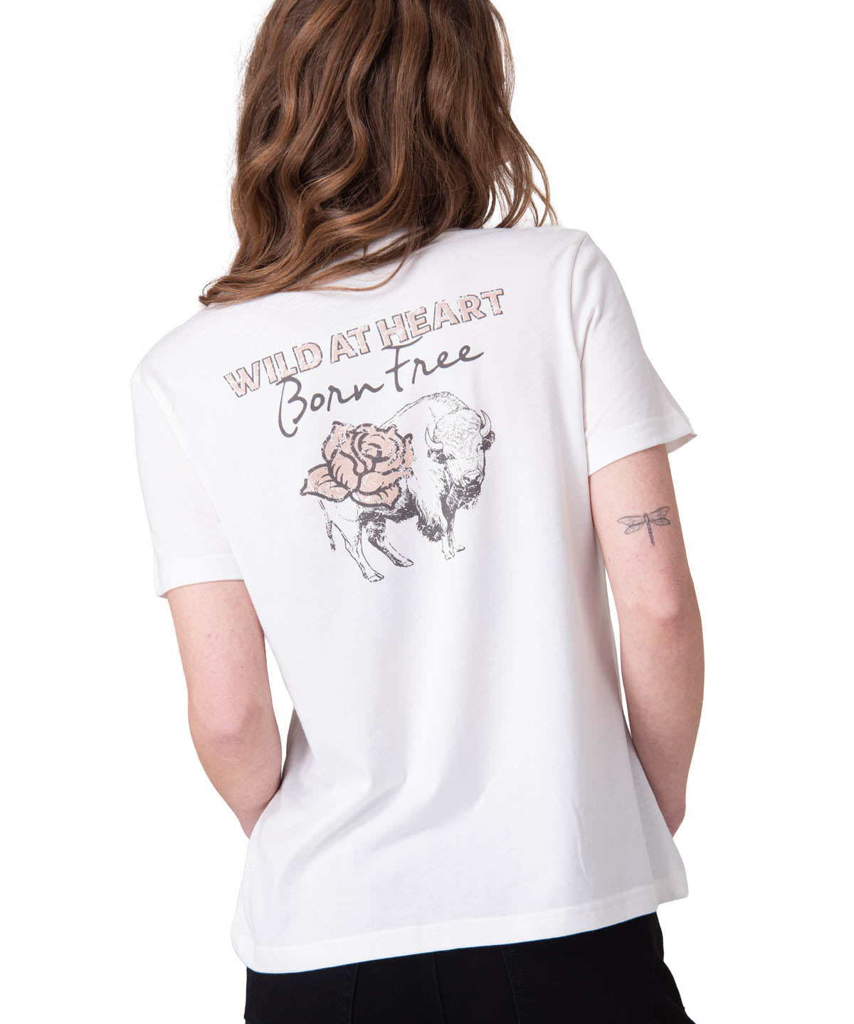 Polera Manga Corta Mujer Born Free Graphic Blanco