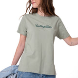 Polera Manga Corta Mujer Caterpillar Script G Verde