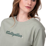 Polera Manga Corta Mujer Caterpillar Script G Verde