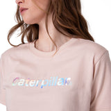 Polera Manga Corta Mujer Crop Metallic Graphi Rosado