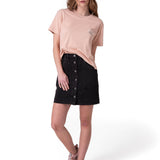 Polera Manga Corta Mujer Boxy Flower Graphic Rosado