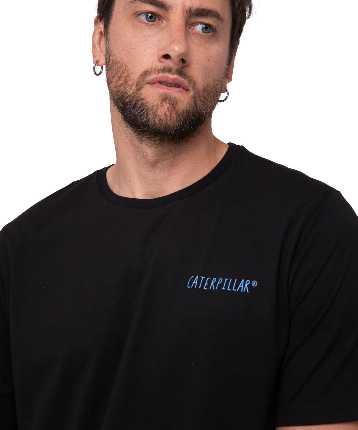 Polera Manga Corta Hombre Heritage Negro Cat