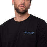 Polera Manga Corta Hombre Heritage Negro Cat