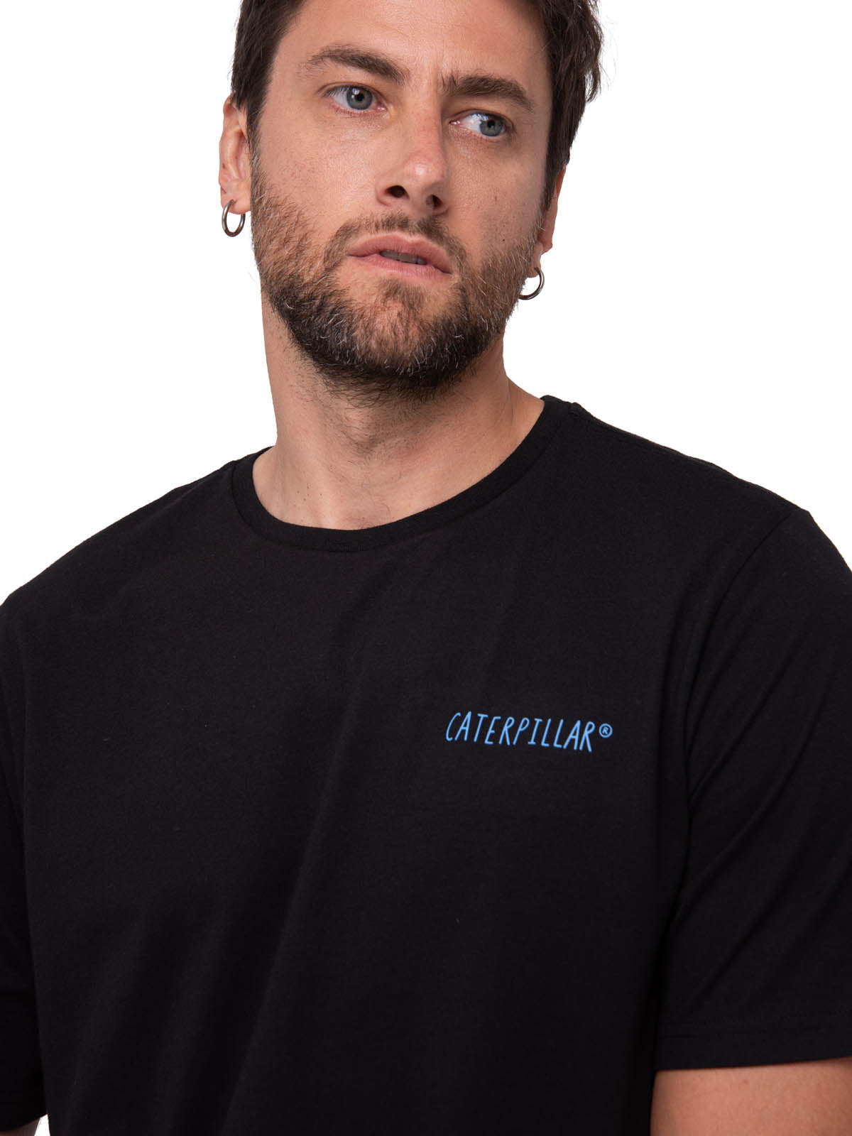 Polera Manga Corta Hombre Heritage Negro Cat