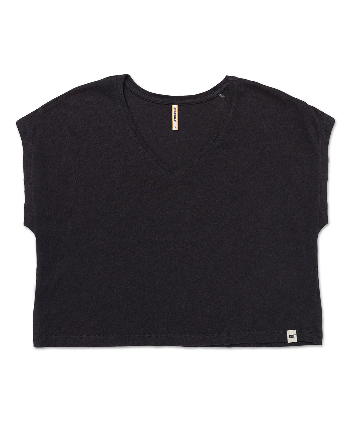 Polera Manga Corta Mujer Knit Deep V-Nec Negro
