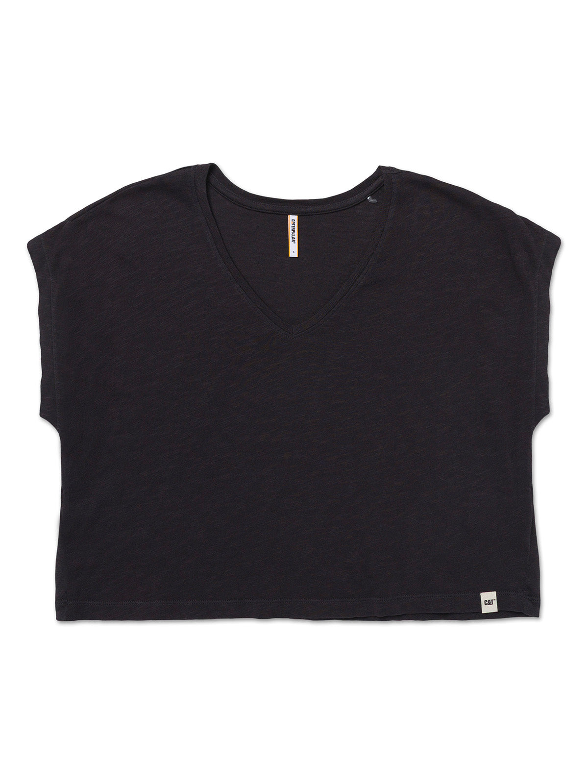 Polera Manga Corta Mujer Knit Deep V-Nec Negro