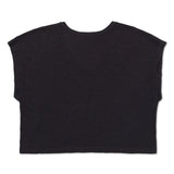 Polera Manga Corta Mujer Knit Deep V-Nec Negro