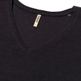 Polera Manga Corta Mujer Knit Deep V-Nec Negro