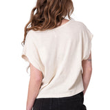 Polera Manga Corta Mujer Slub Deep V-Nec Rosado