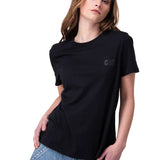 Polera Manga Corta Mujer Cat Logo Tee Negro