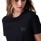 Polera Manga Corta Mujer Cat Logo Tee Negro