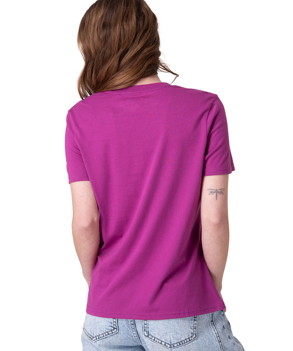 Polera Manga Corta Mujer Cat Logo Tee Morado