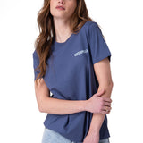 Polera Manga Corta Mujer Caterpillar Logo Tee Azul