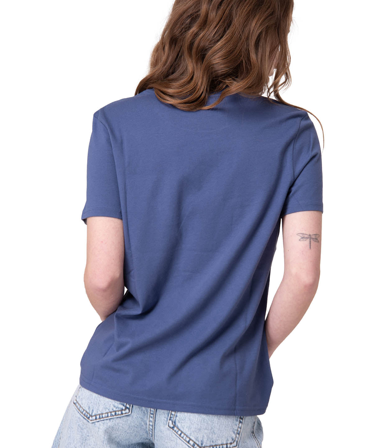 Polera Manga Corta Mujer Caterpillar Logo Tee Azul