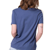 Polera Manga Corta Mujer Caterpillar Logo Tee Azul