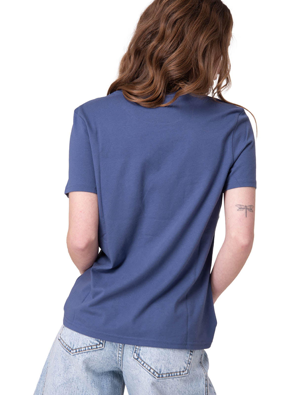 Polera Manga Corta Mujer Caterpillar Logo Tee Azul