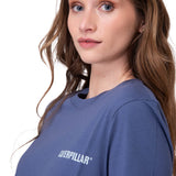 Polera Manga Corta Mujer Caterpillar Logo Tee Azul