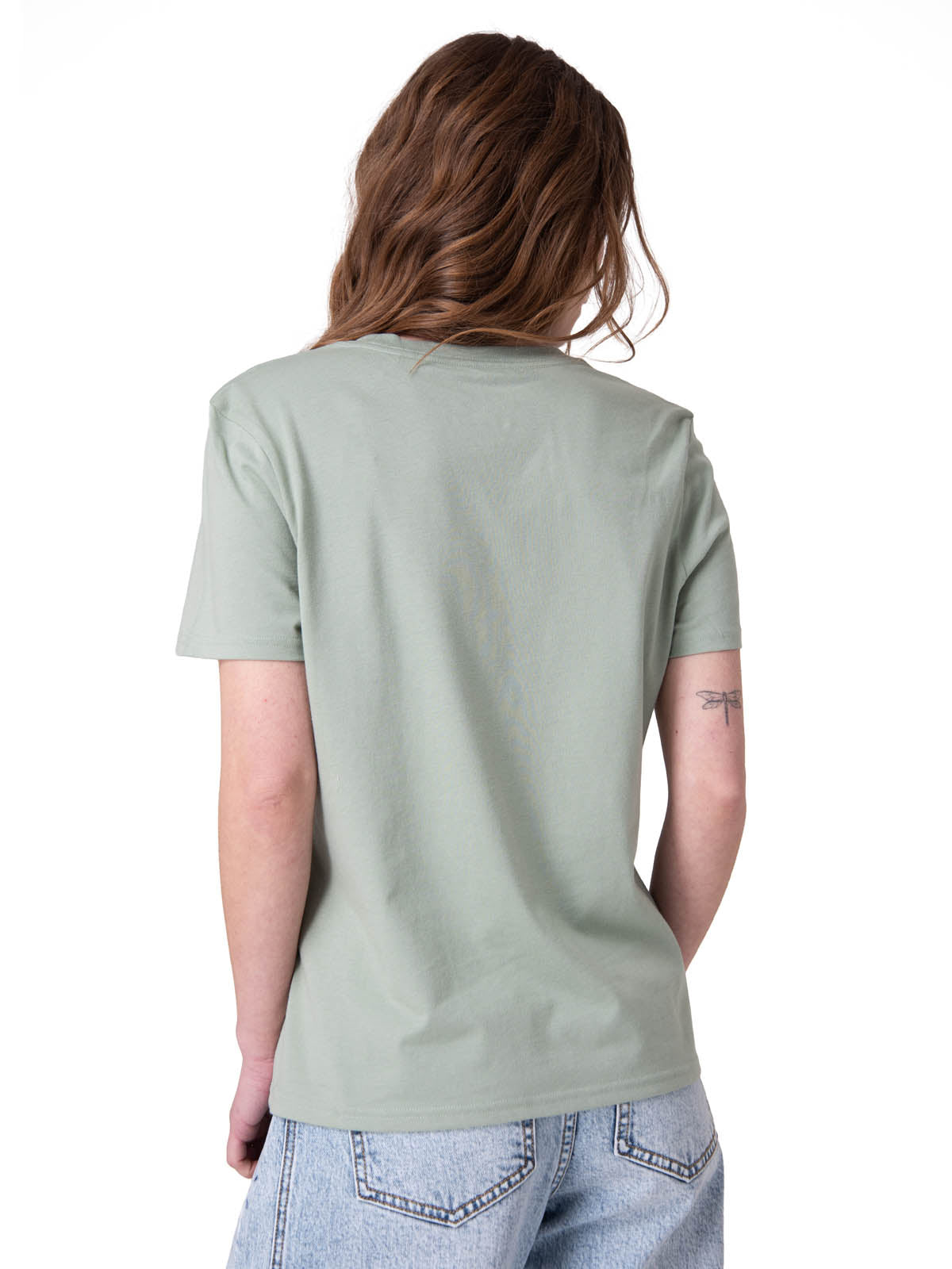 Polera Manga Corta Mujer Caterpillar Logo Tee Verde