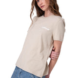 Polera Manga Corta Mujer Caterpillar Logo Tee Beige/Crudo