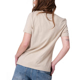 Polera Manga Corta Mujer Caterpillar Logo Tee Beige/Crudo