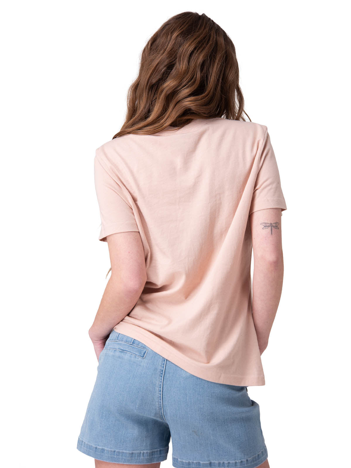 Polera Manga Corta Mujer Caterpillar Logo Tee Rosado