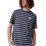 Polera Manga Corta Hombre Stripe Label Tee Azul