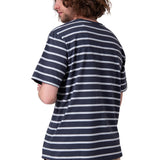 Polera Manga Corta Hombre Stripe Label Tee Azul