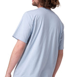 Polera Manga Corta Hombre Solid Pocket Label Celeste