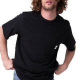 Polera Manga Corta Hombre Solid Pocket Label Negro