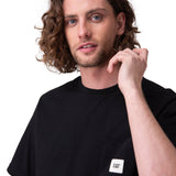 Polera Manga Corta Hombre Solid Pocket Label Negro