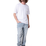 Polera Manga Corta Hombre Solid Pocket Label Blanco