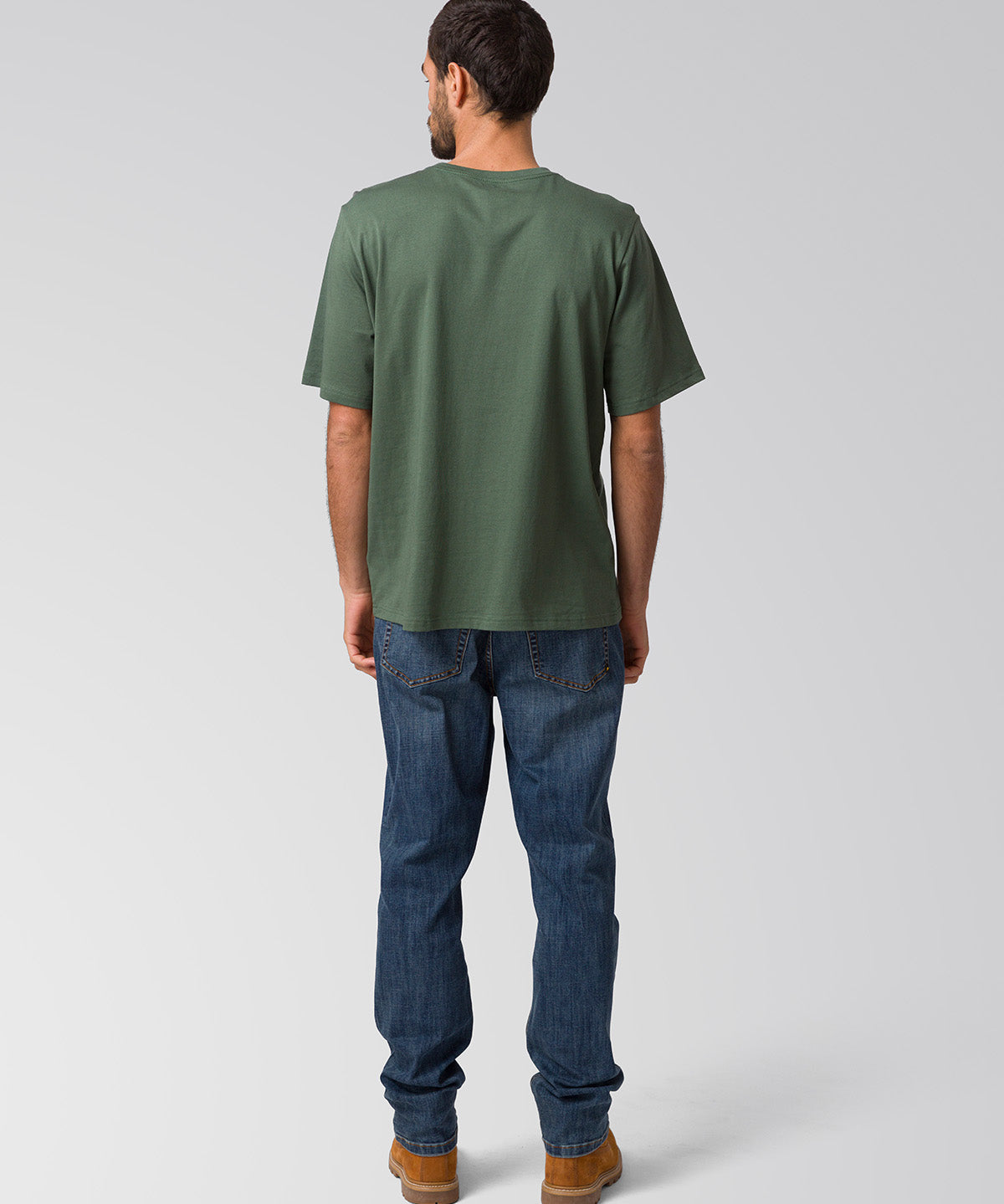 Polera Manga Corta Hombre Solid Pocket Label Verde